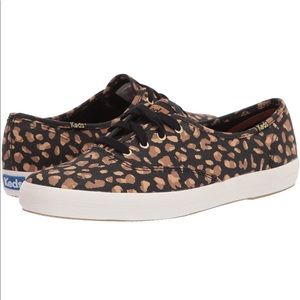NWOB Keds Leopard Canvas Sneakers - sz 8